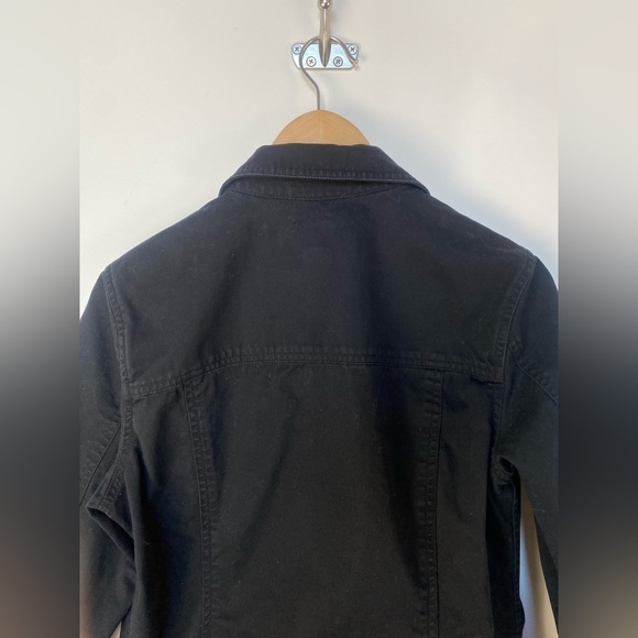 Liz Claiborne Black‎ Denim Jacket pockets 100% Cotton - Picture 6 of 7